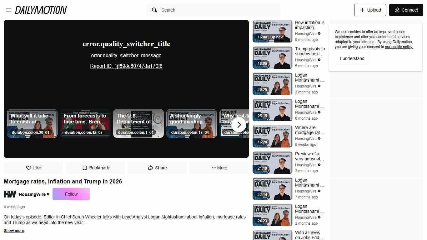 Mortgage rates, inflation and Trump in 2026 - video Dailymotion