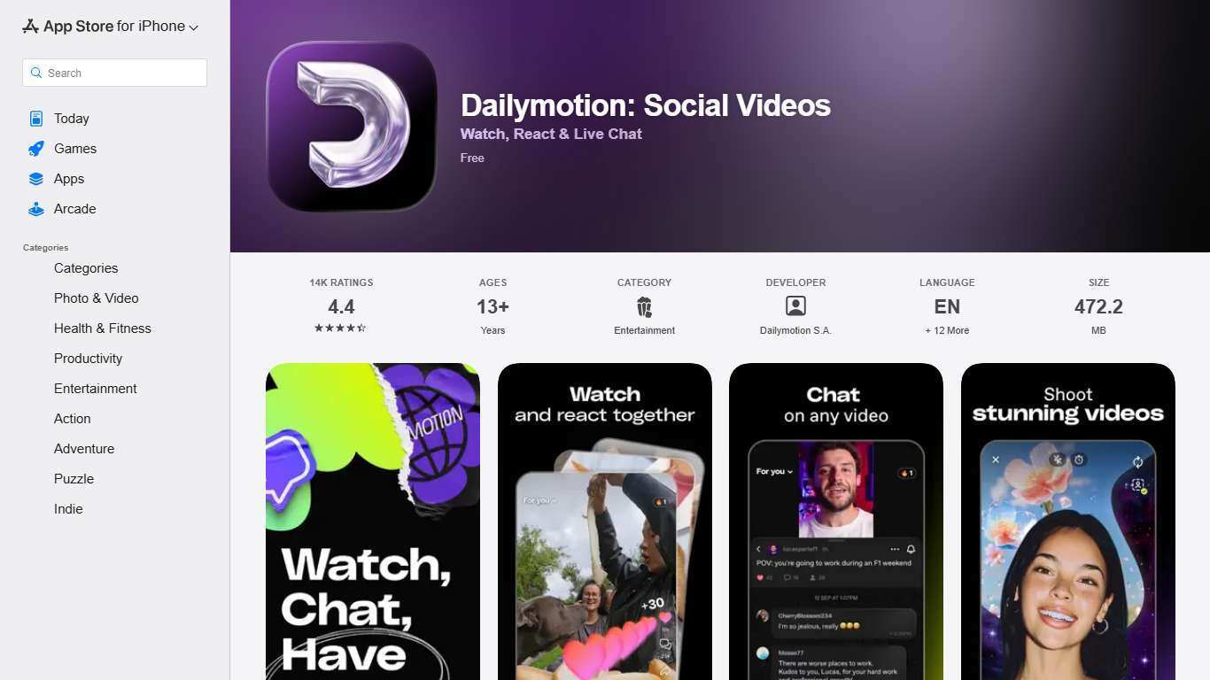 ‎Dailymotion: Social Videos App - App Store